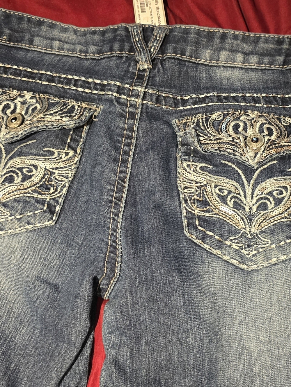 Vanity Blue Embroidered Bootcut Jeans